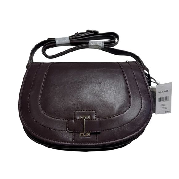 Nine West In The Loop Shoulder Crossbody Bag Dark Burgandy Butterfly New NWT - Picture 1 of 15